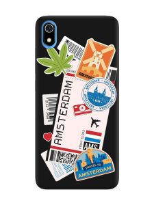 Матовий чорний чохол на Xiaomi Redmi 7A :: Подорожі. Амстердам (принт 327)