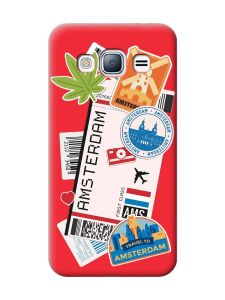 Матовий червоний чохол на Samsung Galaxy J3 / J310 :: Подорожі. Амстердам (принт 327)