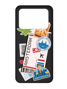 Матовий чорний чохол на Xiaomi Poco X4 Pro 5G :: Подорожі. Амстердам (принт 327)