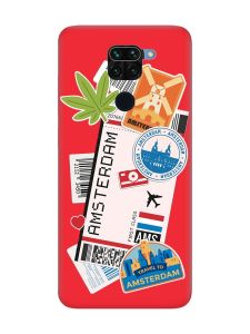 Матовий червоний чохол на Xiaomi Redmi Note 9 / 10X :: Подорожі. Амстердам (принт 327)