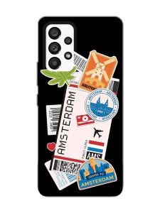 Матовий чорний чохол на Samsung Galaxy A53 4G/5G :: Подорожі. Амстердам (принт 327)