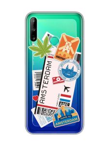 Прозорий чохол для Huawei Р40 lite E / Y7p  :: Подорожі. Амстердам (принт 327)