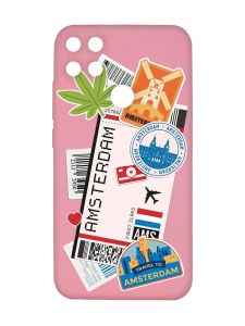 Матовий рожевий чохол на Xiaomi Redmi 10C :: Подорожі. Амстердам (принт 327)
