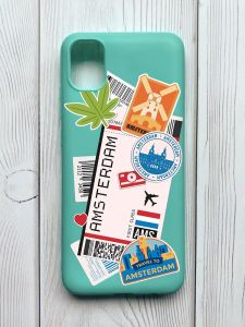 Матовий бірюзовий чохол на Samsung Galaxy A04E / A042 :: Подорожі. Амстердам (принт 327)
