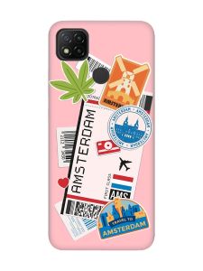 Матовий рожевий чохол на Xiaomi Redmi 9C/10A :: Подорожі. Амстердам (принт 327)