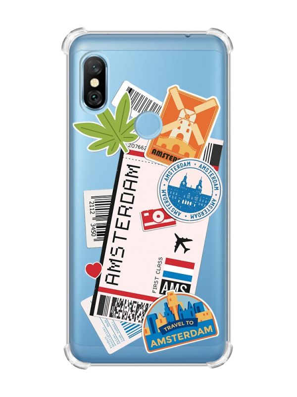 Чохол з потовщеними кутами на Xiaomi Redmi Note 6 Pro :: Подорожі. Амстердам (принт 327)