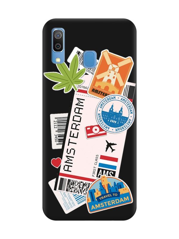 Матовий чорний чохол на Samsung Galaxy A30 (2019) / A20 (2019) :: Подорожі. Амстердам (принт 327)