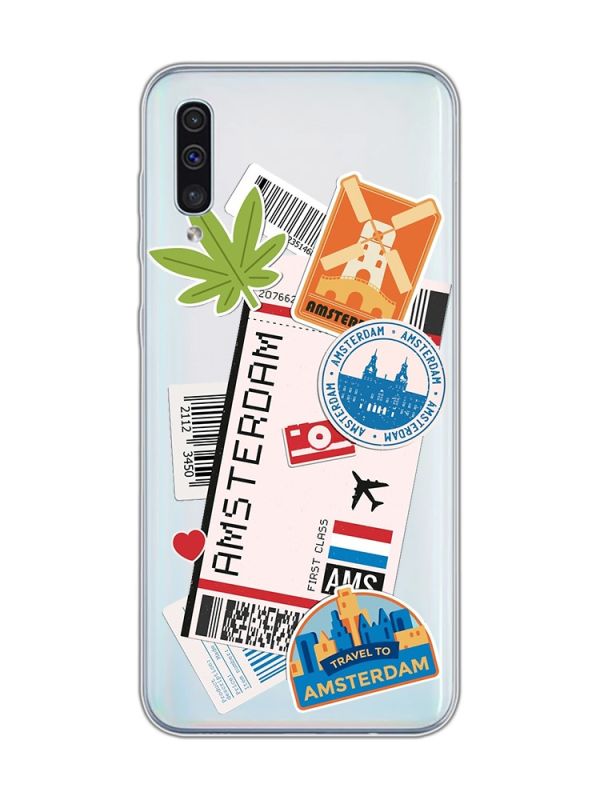 Прозорий чохол на Samsung Galaxy A50 (2019) A505 :: Подорожі. Амстердам (принт 327)
