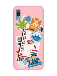 Матовий рожевий чохол на Samsung Galaxy A30 (2019) / A20 (2019) :: Подорожі. Амстердам (принт 327)