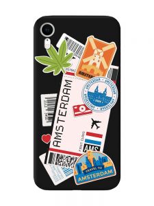 Матовий чорний чохол на Apple iPhone XR :: Подорожі. Амстердам (принт 327)