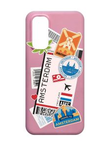 Матовий рожевий чохол на Xiaomi Redmi Note 11 4G :: Подорожі. Амстердам (принт 327)