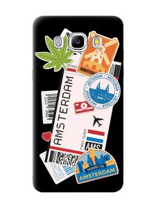 Матовий чорний чохол на Samsung Galaxy J5(2016) J510 :: Подорожі. Амстердам (принт 327)