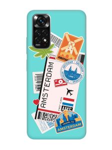 Матовий бірюзовий чохол на Xiaomi Redmi Note 11 :: Подорожі. Амстердам (принт 327)