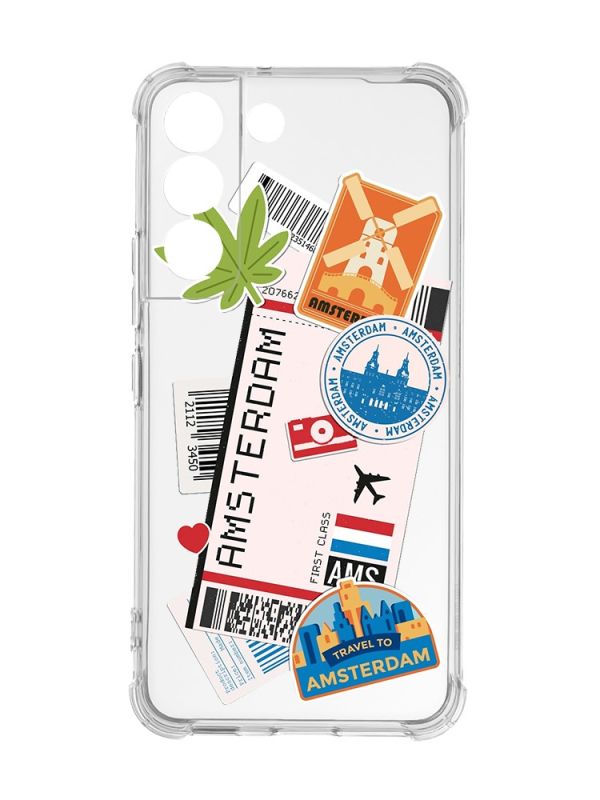 Чохол із потовщеними кутами на Samsung Galaxy S22 :: Подорожі. Амстердам (принт 327)