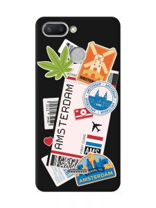 Матовий чорний чохол на Xiaomi Redmi 6 :: Подорожі. Амстердам (принт 327)