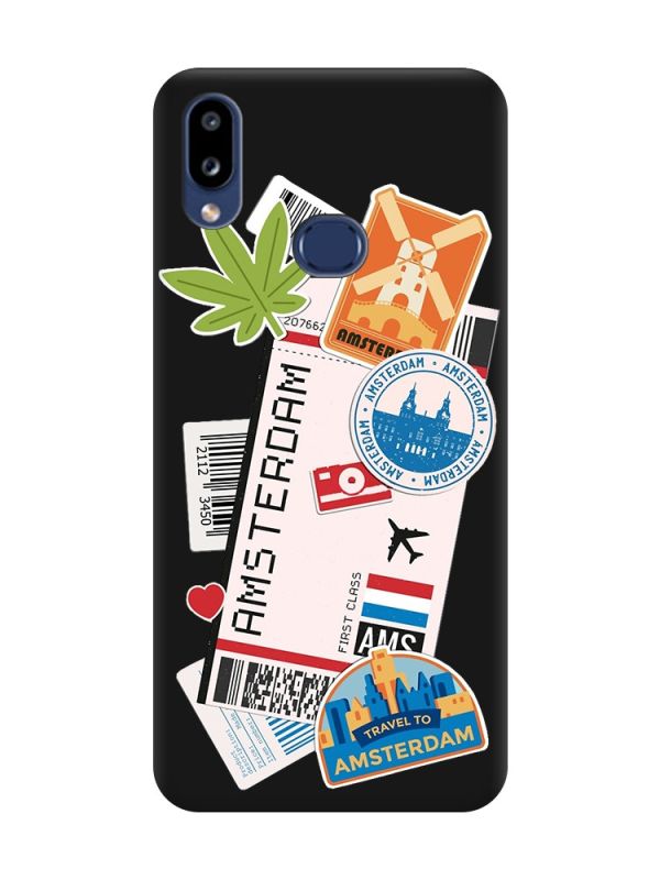 Матовий чорний чохол на Samsung Galaxy A10ѕ A107 :: Подорожі. Амстердам (принт 327)