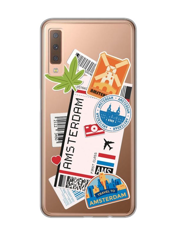 Прозорий чохол на Samsung Galaxy A7(2018) A750 :: Подорожі. Амстердам (принт 327)