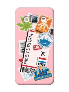 Матовий рожевий чохол на Samsung Galaxy J3 / J310 :: Подорожі. Амстердам (принт 327)