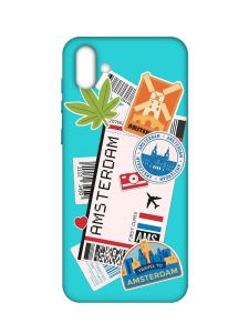 Матовий бірюзовий чохол на Samsung Galaxy A04 :: Подорожі. Амстердам (принт 327)
