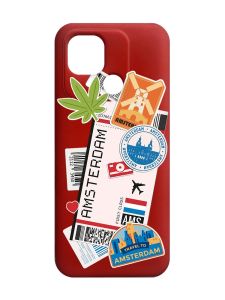 Матовий червоний чохол на Xiaomi Redmi 10C :: Подорожі. Амстердам (принт 327)