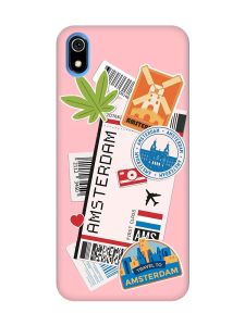 Матовий рожевий чохол на Xiaomi Redmi 7A :: Подорожі. Амстердам (принт 327)