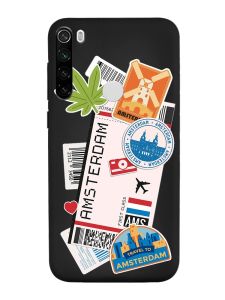 Матовий чорний чохол на Xiaomi Redmi Note 8T :: Подорожі. Амстердам (принт 327)