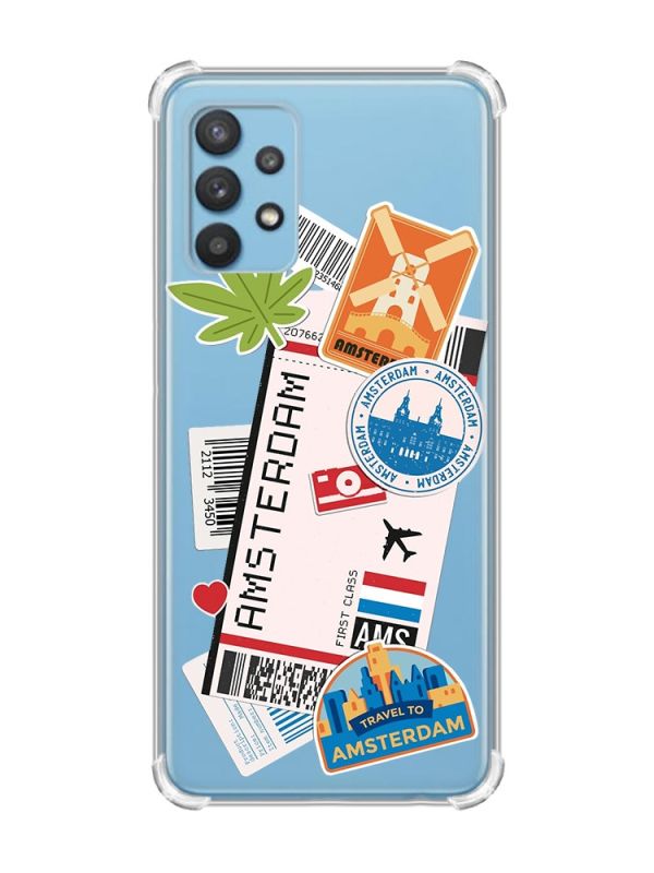 Чохол з потовщеними кутами на Samsung Galaxy A32 :: Подорожі. Амстердам (принт 327)