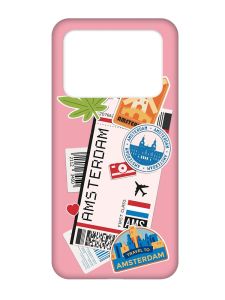 Матовий рожевий чохол на Xiaomi Poco X4 Pro 5G :: Подорожі. Амстердам (принт 327)