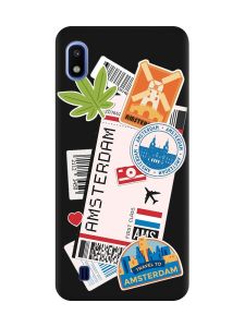 Матовий чорний чохол на Samsung Galaxy A10 (2019) A105 :: Подорожі. Амстердам (принт 327)