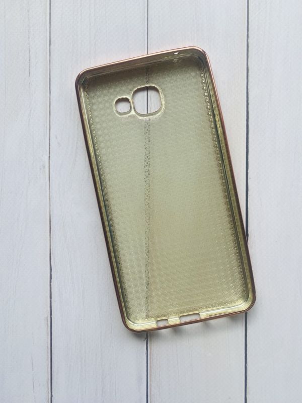 Силіконовий чохол для Samsung A7(2016) A710 Сітка з ободком. Рожеве золото