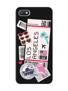Матовий чорний чохол на Xiaomi Redmi 6A :: Подорожі. Лос-Анджелес (принт 328)