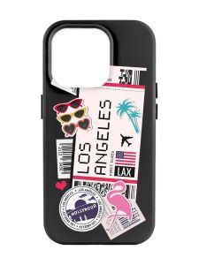 Матовий чорний чохол на Apple iPhone 14 Pro Max :: Подорожі. Лос-Анджелес (принт 328)