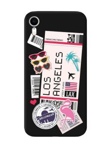 Матовий чорний чохол на Apple iPhone XR :: Подорожі. Лос-Анджелес (принт 328)
