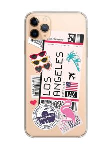 Прозорий чохол на iPhone 11 Pro Max (6,5) :: Подорожі. Лос-Анджелес (принт 328)