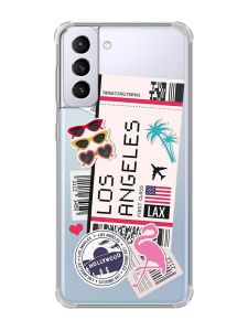 Чохол з потовщеними кутами на Samsung Galaxy S21 Plus :: Подорожі. Лос-Анджелес (принт 328)