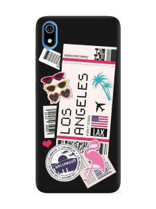 Матовий чорний чохол на Xiaomi Redmi 7A :: Подорожі. Лос-Анджелес (принт 328)