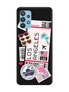 Матовий чорний чохол на Samsung Galaxy A32 :: Подорожі. Лос-Анджелес (принт 328)