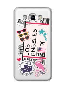 Прозорий чохол на Samsung Galaxy J7(2016) J710 :: Подорожі. Лос-Анджелес (принт 328)