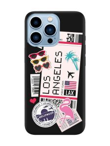 Матовий чорний чохол на Apple iPhone 13 Pro Max :: Подорожі. Лос-Анджелес (принт 328)