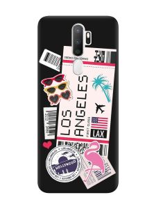 Матовий чорний чохол на Oppo A5 :: Подорожі. Лос-Анджелес (принт 328)