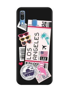 Матовий чорний чохол на Samsung Galaxy A30 (2019) / A20 (2019) :: Подорожі. Лос-Анджелес (принт 328)