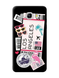 Матовий чорний чохол на Samsung Galaxy J5(2016) J510 :: Подорожі. Лос-Анджелес (принт 328)