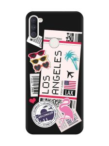 Матовий чорний чохол на Samsung Galaxy A11 :: Подорожі. Лос-Анджелес (принт 328)