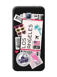 Матовий чорний чохол на Samsung Galaxy J3 / J310 :: Подорожі. Лос-Анджелес (принт 328)