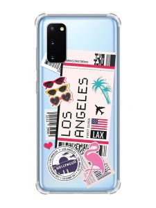 Чохол із потовщеними кутами на Samsung Galaxy S20 Plus :: Подорожі. Лос-Анджелес (принт 328)