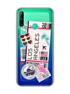 Прозорий чохол для Huawei Р40 lite E / Y7p  :: Подорожі. Лос-Анджелес (принт 328)