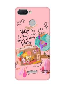 Матовий рожевий чохол на Xiaomi Redmi 6 :: Настрій подорожувати (принт 329)