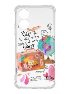 Чохол із потовщеними кутами на Oppo A17 :: Настрій подорожувати (принт 329)