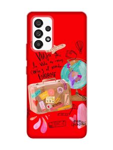 Матовий червоний чохол на Samsung Galaxy A53 4G/5G :: Настрій подорожувати (принт 329)