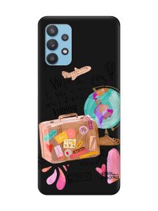 Матовий чорний чохол на Samsung Galaxy A32 :: Настрій подорожувати (принт 329)